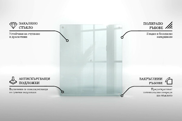 Snijplanken van glas Transparant rechthoekig