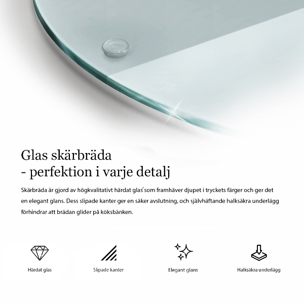 Deska do krojenia transparentna okrągła okrągła