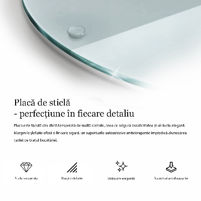 Deska do krojenia transparentna okrągła okrągła