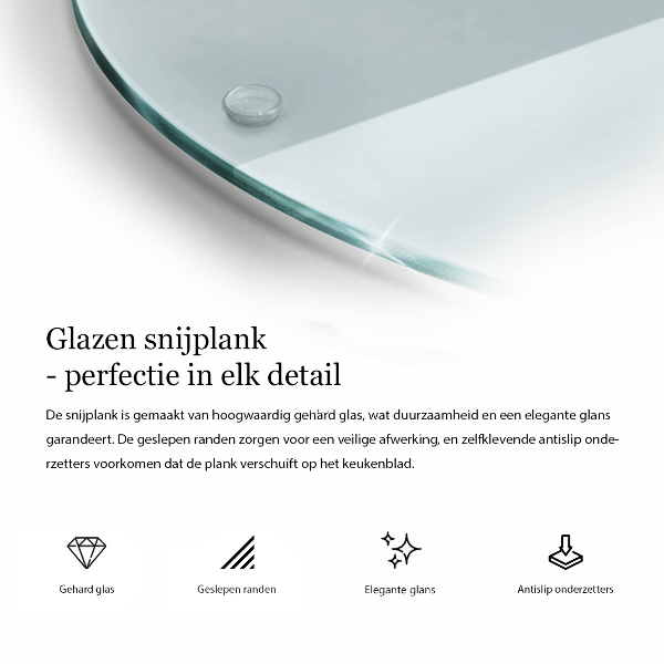 Glazen snijplanken Transparante ronde 