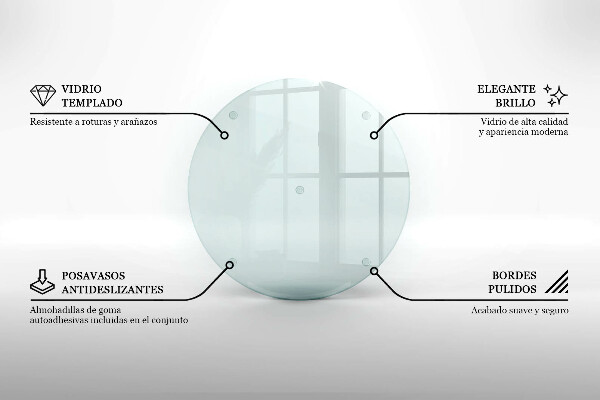 Deska do krojenia transparentna okrągła okrągła