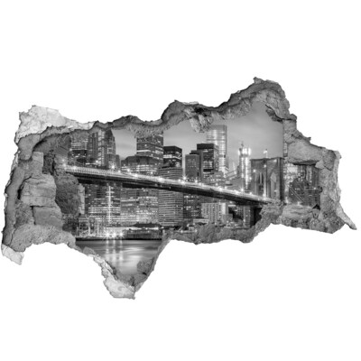 Fototapeta dziura na ścianę Nowojorski Most Brookliński
