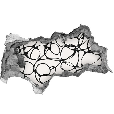 Zelfklevende 3D wandsticker illusie Abstracte patronen op de muur