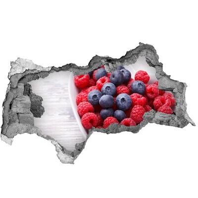 Naklejka 3D dziura na ścianę Owocowy raj