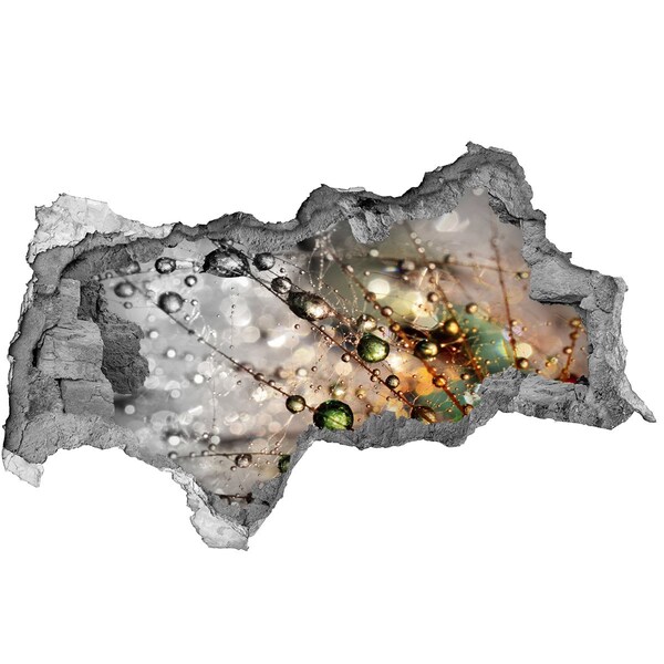 Wandsticker 3D doorkijk Kristalstructuur in licht