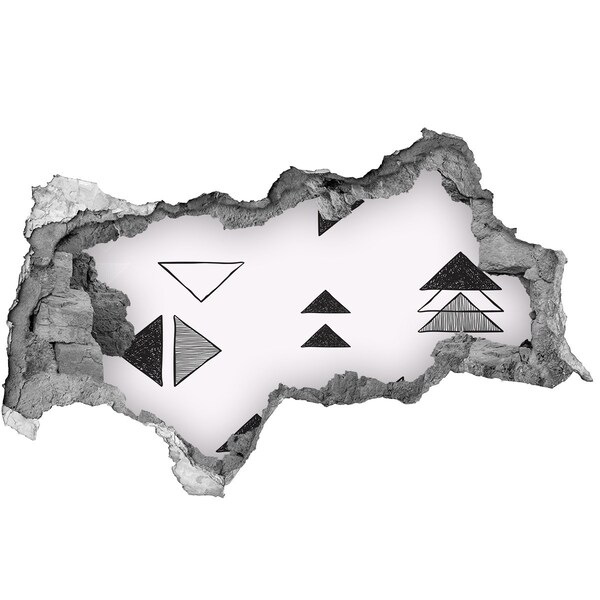 Wandsticker 3D doorkijk Geometrische patronen op de muur