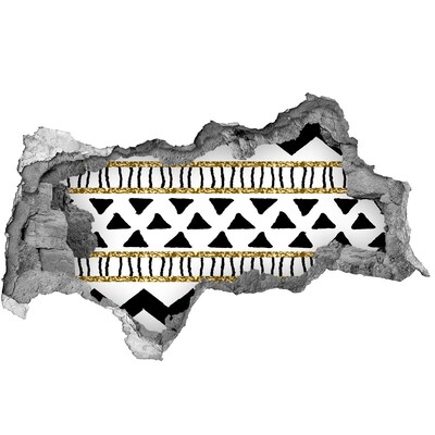 Wandsticker 3D doorkijk Gestileerd gat in de muur