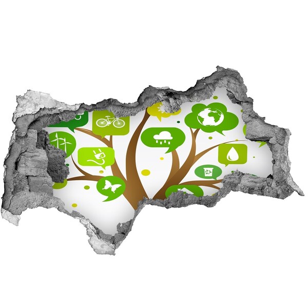 Samoprzylepna dziura na ścianę Zielony świat natury