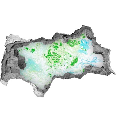 Dziura 3d foto tapeta naklejka Zielona oaza w dziurze w ścianie