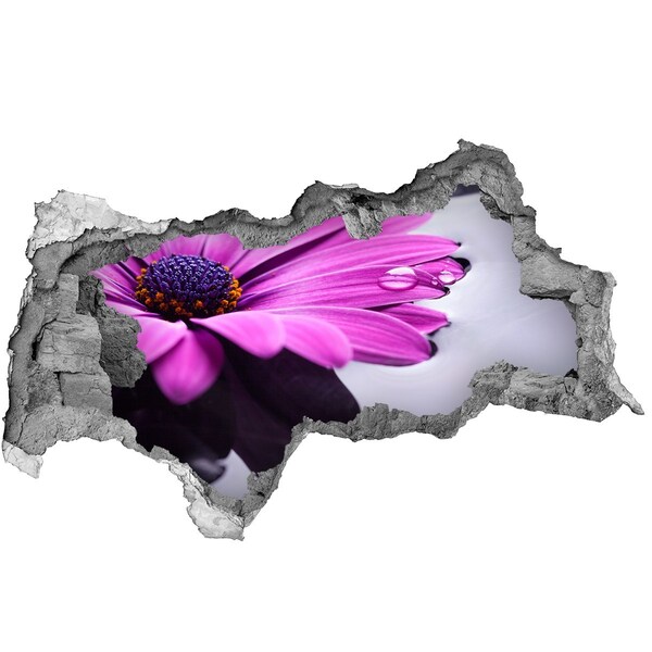 Wandsticker 3D doorkijk Een bloemenparadijs achter de muur