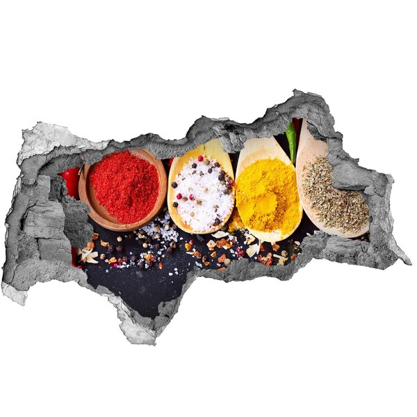 Naklejka 3D dziura na ścianę Przyprawowy raj