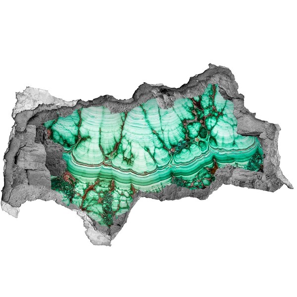 Dziura 3d foto tapeta naklejka Malachitowa grota