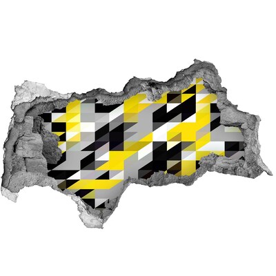 Zelfklevende 3D wandsticker illusie Abstracte Gat in de Muur