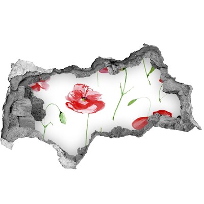 Naklejka 3D dziura na ścianę samoprzylepna Kwiatowa dziura w ścianie