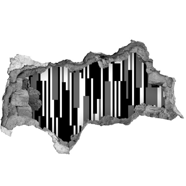 Fototapeta dziura na ścianę Nowoczesna sztuka na ścianie