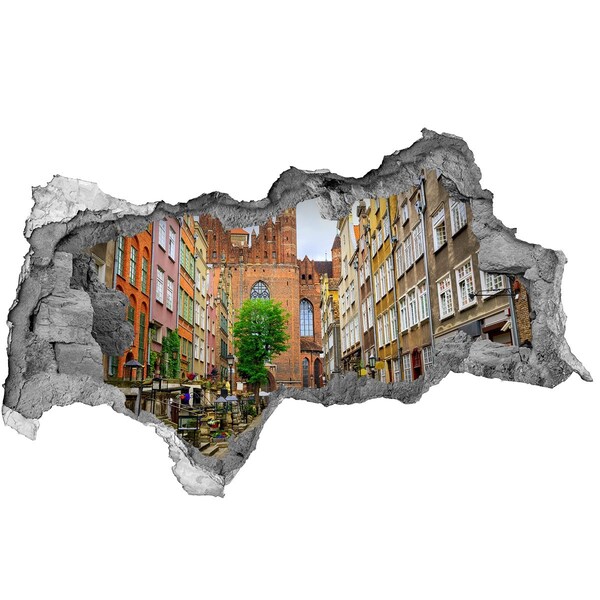 Fototapeta dziura na ścianę Widok na Gdańsk