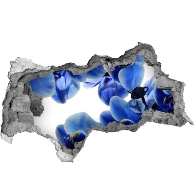 Wandsticker 3D doorkijk Een bloemenparadijs achter de muur.