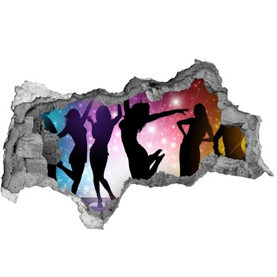 Zelfklevende 3D wandsticker illusie Dansen in de schijnwerpers