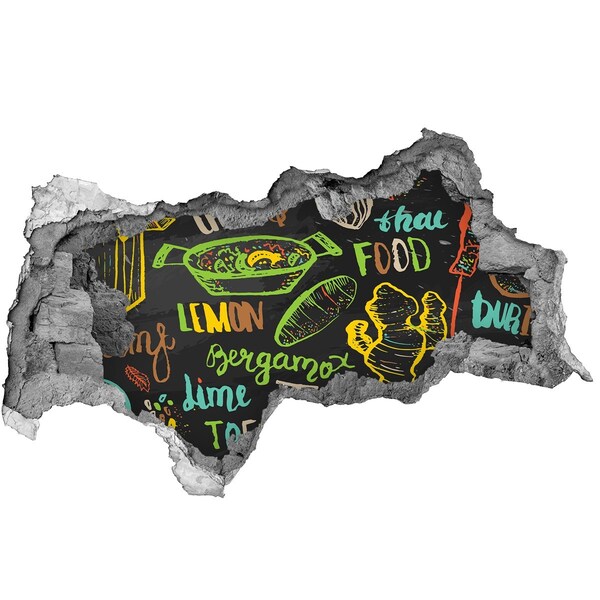 3D sticker gat in stenen muur Keukeninspiratie