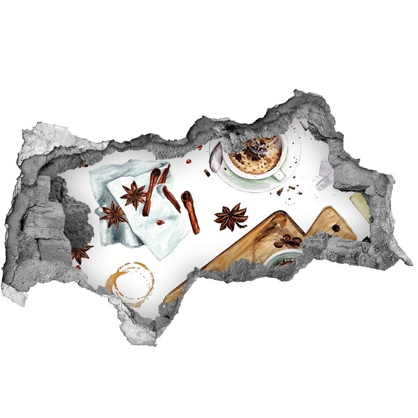 Samoprzylepna naklejka beton Kawowy zakątek z przyprawami