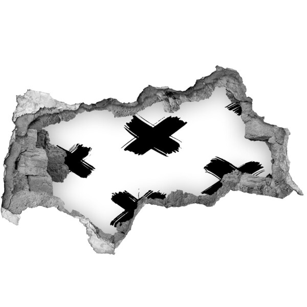 Wandsticker 3D doorkijk Stijlvol verborgen pareltje