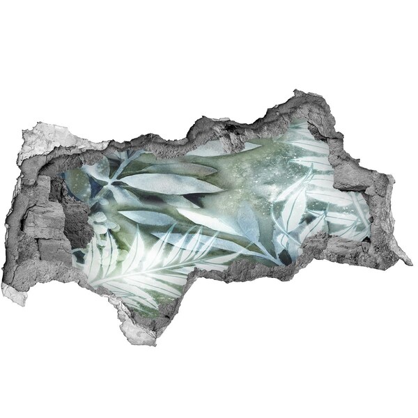 Naklejka 3D dziura na ścianę samoprzylepna Zielona oaza w dziurze w ścianie