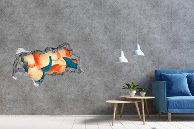Zelfklevende 3D wandsticker illusie Fruitparadijs achter de muur