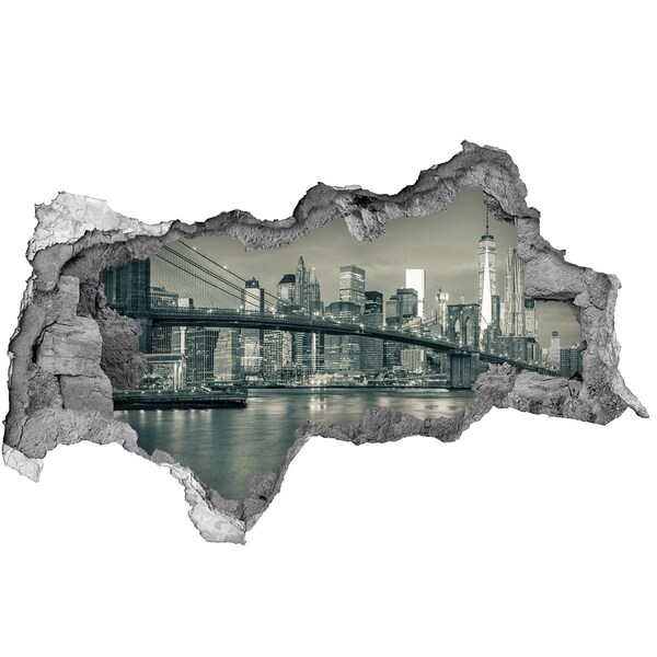 Wandsticker 3D doorkijk Uitzicht op New York