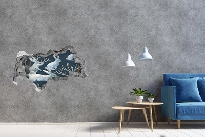 Dziura 3d fototapeta naklejka Zajączki w morskiej głębi