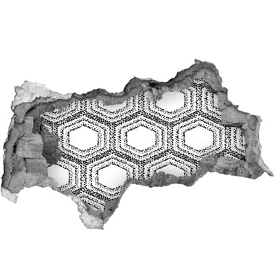 Zelfklevende 3D wandsticker illusie Geometrisch patroon op de muur