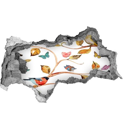 Wandsticker 3D doorkijk Gat in de Muur Tuin