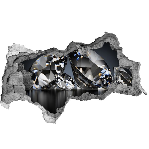 3D sticker gat in stenen muur Diamantgrot