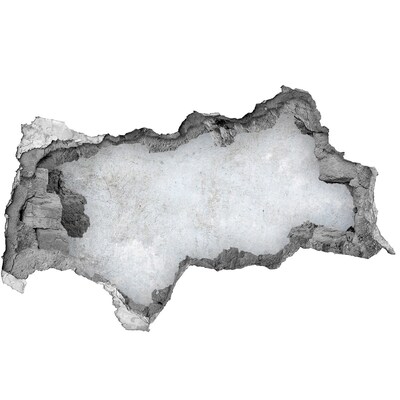 3D muursticker gescheurde muur Een beschadigde muur met een blauwe achtergrond.