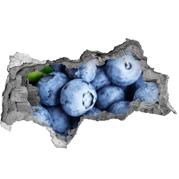 Naklejka 3D dziura okleina Jagody w betonowej dziurze