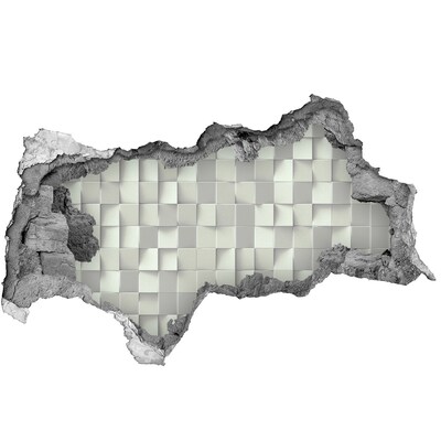 Zelfklevende 3D wandsticker illusie Modern mozaïek in beton