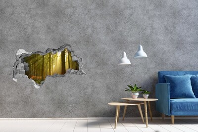 3D muursticker gescheurde muur Bosoase van Licht