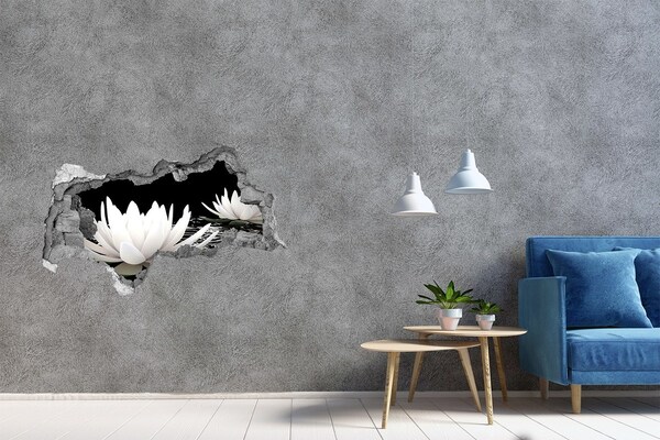 Samoprzylepna naklejka na ścianę Kwiaty wodne w tajemniczym stawie