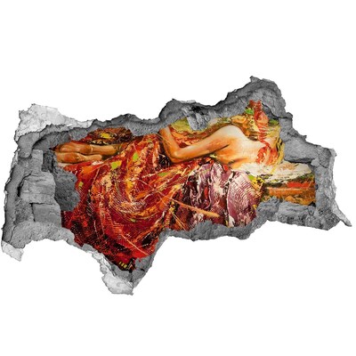 3D muursticker gescheurde muur De onderwaterwereld van kleuren