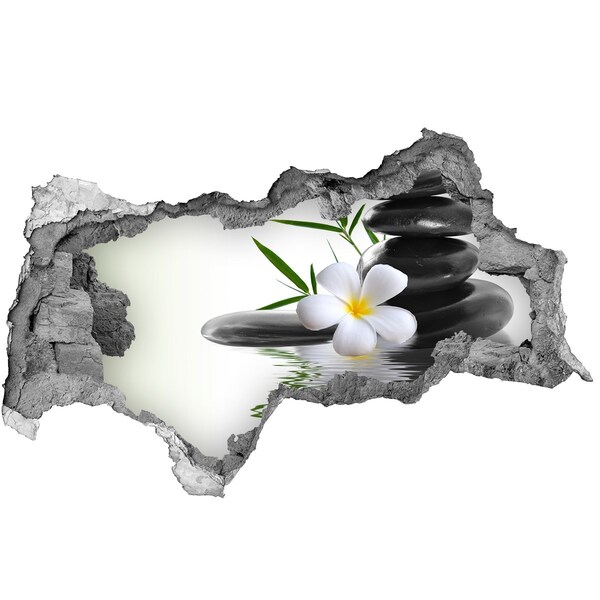 3D muursticker gescheurde muur Ontspannende spa-hoek