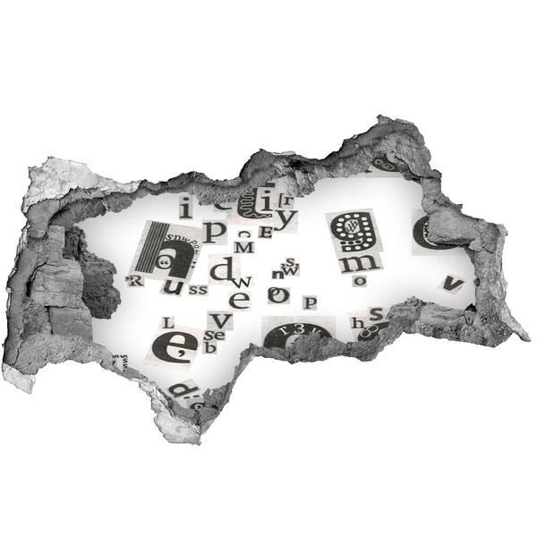 Zelfklevende 3D wandsticker illusie Literair gat in de muur