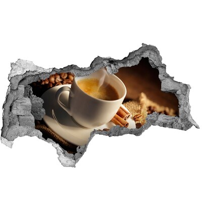Wandsticker 3D doorkijk Aromatische koffie met kaneel