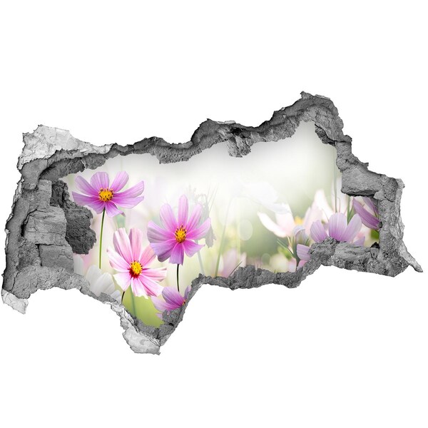 Samoprzylepna dziura na ścianę Kwiatowy raj za ścianą