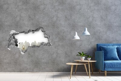 Samoprzylepna dziura na ścianę naklejka Kwiaty w betonie