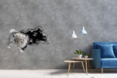 Samoprzylepna dziura na ścianę Dmuchawce w czarnej przestrzeni