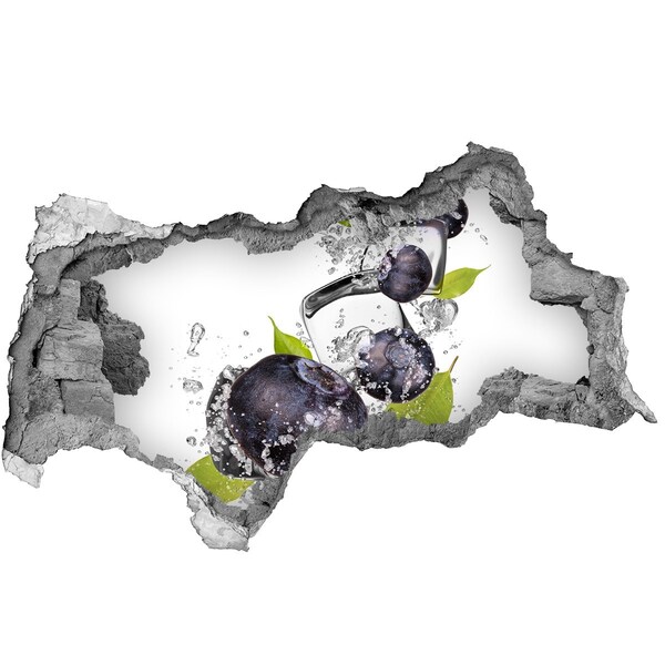 Wandsticker 3D doorkijk Fruitige ijswaterval