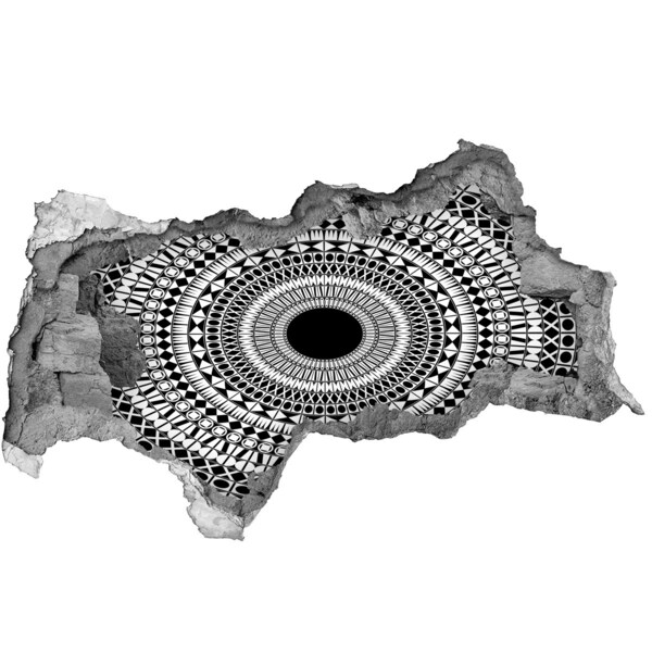 Zelfklevende 3D wandsticker illusie Abstract patroon op de muur