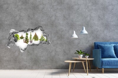 Wandsticker 3D doorkijk Kruidenhoekje in de keuken