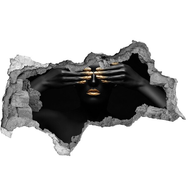 Zelfklevende 3D wandsticker illusie Bedekte ogen