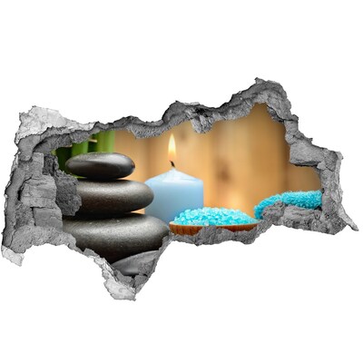 3D muursticker gescheurde muur Ontspannende spa-hoek