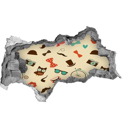 Samoprzylepna naklejka na ścianę Stylowe wzory i akcesoria